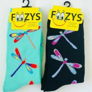 Dragonflies Insect Dragonfly Eyes Fly Cute Animal 2 Pairs Foozys Women's Socks